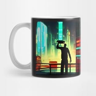 cyber city night Mug